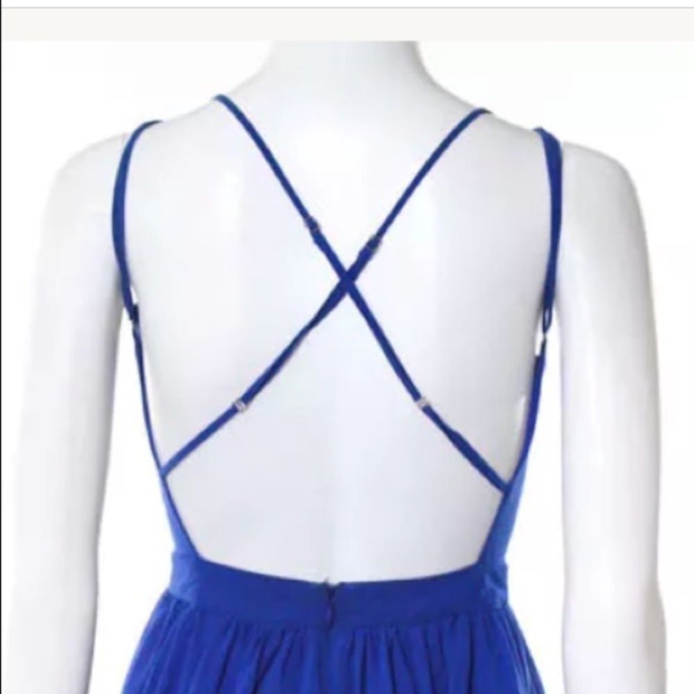 DOLCE VITA BLUE STRAPPY OPEN BACK DRESS SIZE XS - Picture 4 of 8